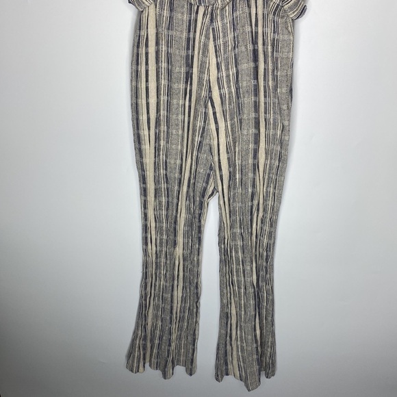 Umgee Striped Jumpsuit Blue Gray Size Large - Picture 5 of 9